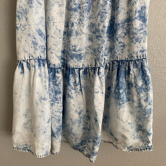 Thread & Supply Dress Size Small Blue Tie Dye Denim Lightweight Sleeveless Tank - Picture 4 of 9
